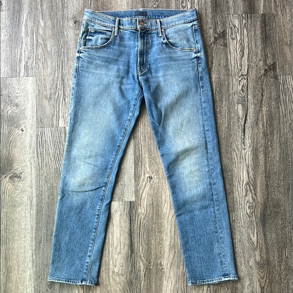 MOTHER Light Blue Cropped Ankle Jeans